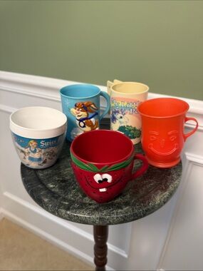 Vintage Cups-Freckle Face Strawberry, Quik, Kool-aid, Swiss Miss, My Little Pony